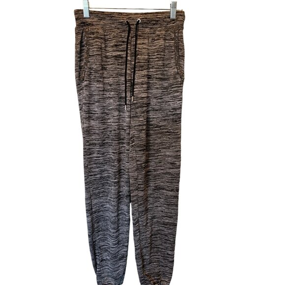 👗 2/$30 Dark Gray Black Heather Juicy Couture Sweats with Blinged Pockets sz XS - Picture 1 of 6